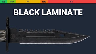 M9 Bayonet Black Laminate Wear Preview