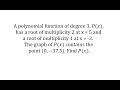 Polynomial Functions and Their Properties