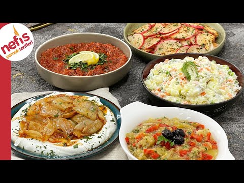 40 Dakikada 5 ÇEŞİT MEZE 💥 Doğra Karıştır En Pratiğinden 5 Nefis Meze Tarifi