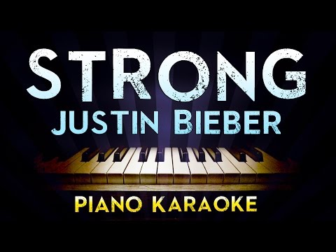 Justin Bieber ft Selena Gomez – Strong | Lower Key Piano Karaoke Instrumental Lyrics Cover