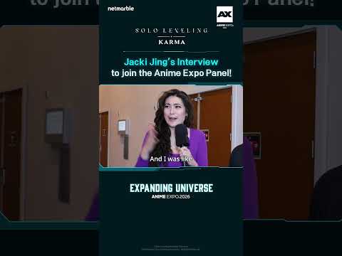 Jackie Jing right after the Solo Leveling: KARMA panel at Anime Expo 2026