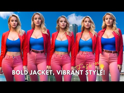 How to Style a Red Jacket with Vibrant Pants and Matching Tops