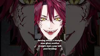 Serving whilst a straight man gives another straighrt man a pep talk #