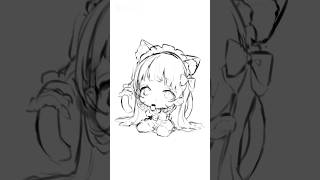 【ミニキャララフ🎀】アクキー用のSDイラスト進める❕#イラストメイキング#clipstudiopaint