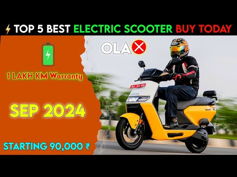 ⚡Top 5 best Electric Scooter SEPTEMBER 2024 | best electric scooter 2024 | Best EV | ride with mayur