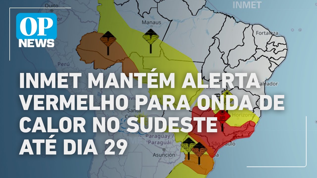 Inmet mantém alerta vermelho para onda de calor no sudeste até dia 29 | O POVO NEWS