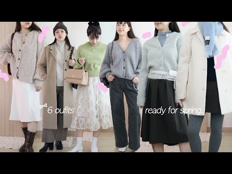 dailylookɞ 겨울~봄코디 색조합 추천! 요즘 데일리룩 6가지(+미니 쇼핑하울, 기본템 추천) | Jody 조디