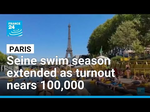 YouTube video thumbnail: Paris Extends River Swimming Season as Turnout Nears 100,000