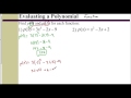 Evaluating Binomials and Polynomials