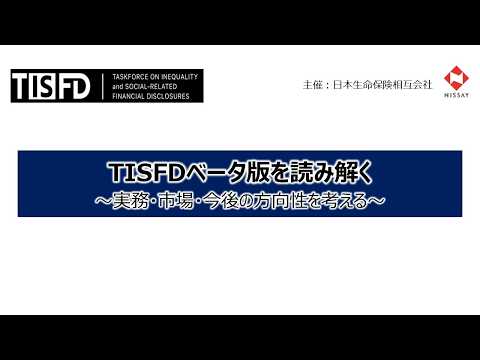 TISFDベータ版を読み解く～実務・市場・今後の方向性を考える～（パネルセッション3）