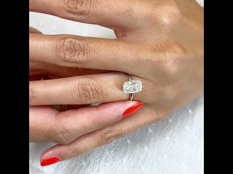 2.53ct Cushion Diamond Compass Prong Ring