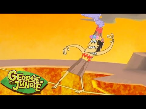 George Falls Into Lava 😱🌋 | George of the Jungle | Volcano Full Episode Compilation