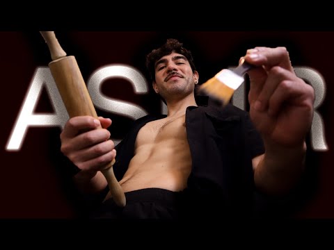 ASMR I got wood that will knock you out (up close visuals & soft sounds)