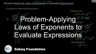 Problem-Applying Laws of Exponents to Evaluate Expressions