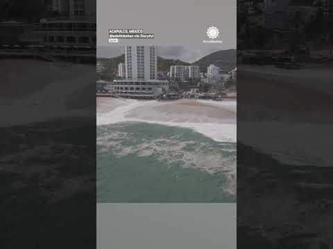 Massive Waves Slam Beachgoers in Mexico After Storm Alvin