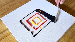 Easy Acrylic Painting Technique / Step By Step / Abstract Painting Using Rubber Roller
