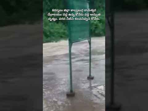 కోనేరు వద్ద అద్భుత దృశ్యం | వరద నీటిని కలవనివ్వని కోనేరు #rain #watercolor