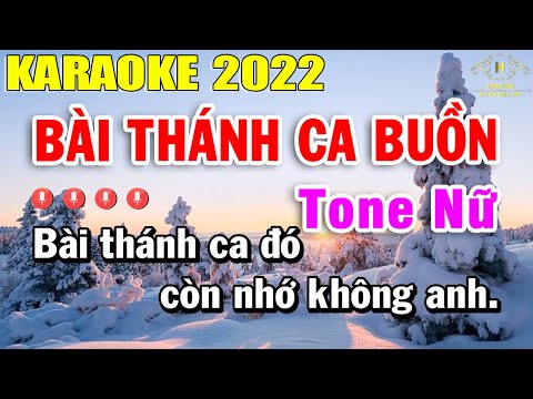 Bài Thánh Ca Buồn Karaoke Tone Nữ Nhạc Sống 2022 | Trọng Hiếu