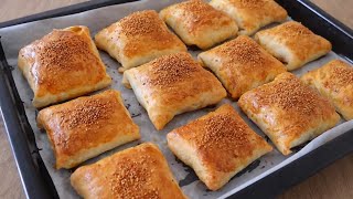🔥SIRRI SOSUNDA! 3 Yufkalı Puf Puf Kabaran Börek 👏🏻 Patlıcanlı Börek Tarifi 