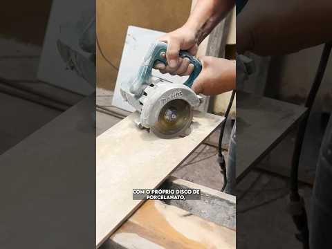 Corte circular em porcelanato a mão livre #diy #façavocêmesmo