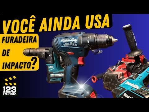 APOSENTEI MINHAS FURADEIRAS DE IMPACTO, NUNCA MAIS FURO ALVENARIA, PISO E TETO SEM MARTELETE ROTATIV