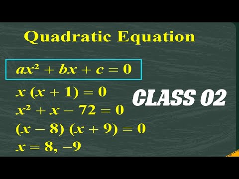 Quadratic Equation Class 02