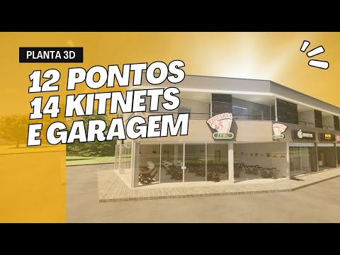 12 pontos comerciais e 14 kitnets em terreno de esquina