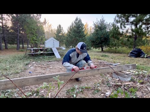 Building A VERY SIMPLE Off Grid Cabin: Foundation Pads And Beams