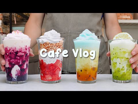 🌺매일 요거트 스무디 없이는 살 수 없어요🍨지치고 힘들 땐 음료 ASMR로 힐링해요/카페브이로그/Cafe Vlog/ASMR/Tasty Coffee