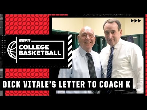 Dick Vitale’s letter to Coach K | College Basketball on ESPN video clip