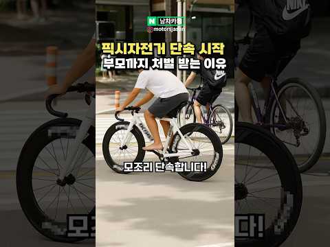 픽시자전거 본격 단속 시작 됐다!