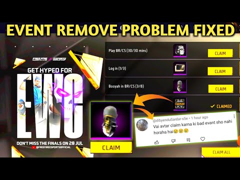 Get Hyped For Ewc Event Removed Jaldi Karo | Free Free New Event Open Problem Solved | Ewc Free Fire
