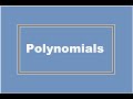 Understanding Polynomials and Monomials
