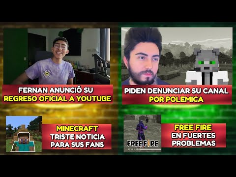 FERNAN ANUNCIA SU REGRESO OFICIAL A YOUTUBE | BOBICRAFT EN PROBLEMAS | TRISTE NOTICIA DE MINECRAFT