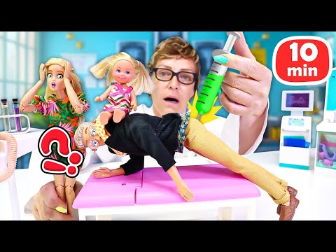 Puppen Videos mit Barbie und Nicole Kompilation. 4 Folgen am Stück. Barbie für Kinder auf Deutsch