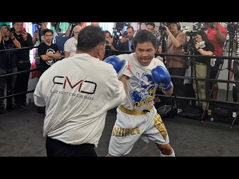 OLD MANNY PACQUIAO BLISTERING HAND SPEED! • Mario Barrios vs Manny Pacquiao FULL OPEN WORKOU