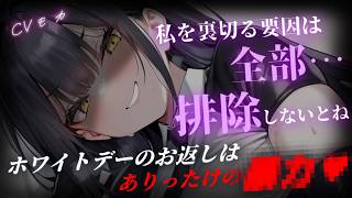 【ヤンデレASMR】男女逆転世界でイケメン女子の先輩からのホワイトデーのお返しを、他の子が好きだからと断ったらボコボコになるまでわからされた