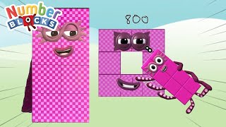 Numberblocks Stepsquad 1 - 800 Counting Standing Tall - Learn To Count Big Numbers!