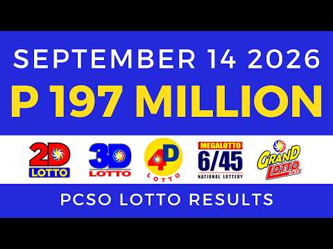 Lotto Result Today 9PM September 14 2026 PCSO