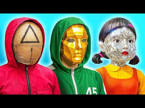 NEW 123 GO! イカゲーム学生チャレンジ！誰が学校を生き延びる？🎒😱