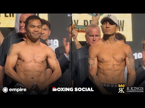 MANNY PACQUIAO VS. MARIO BARRIOS | FULL WEIGH IN & FINAL FACE OFF
