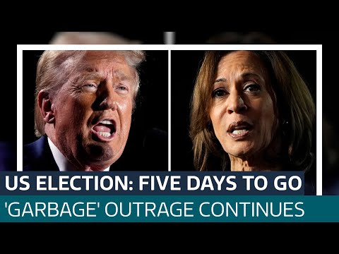 Donald Trump gives 'garbage truck' press conference in response to Biden comments | ITV News