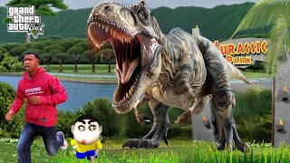 Franklin & Shinchan Found Jurassic World In GTA 5 😱 | CMD Gaming
