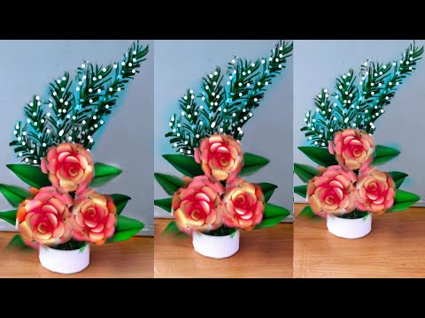 beautiful flower bouquet making with paper / diy flower bouquet