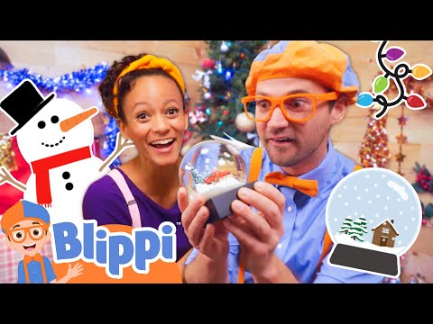 Blippi and Meekah's Holiday Snow Globe | BEST OF BLIPPI TOYS | Educational Christmas Videos for Kids