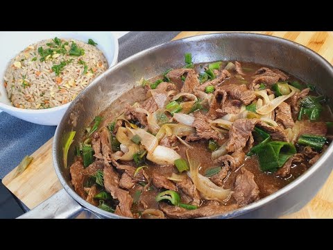 como hacer la  CARNE MONGOLIANA en tu casa | RECETA FÁCIL ECONOMICA Y RÁPIDA