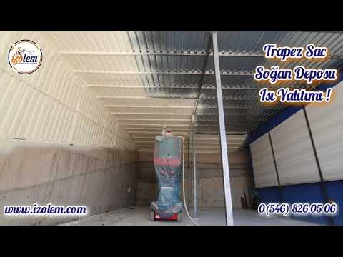Polatlı Soğan Deposu Sprey Poliüretan Isı Yalıtımı. 0(546)8260506 . www.izolem.com