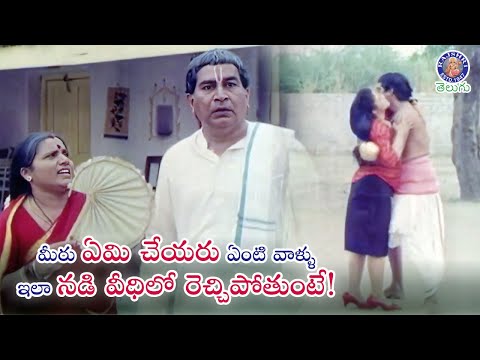 మీరు ఏమి చేయరు ఏంటి వాళ్ళు ఇలా నడి వీధిలో రెచ్చిపోతుంటే! Rajendra Prasad & Tulasi Best Scene