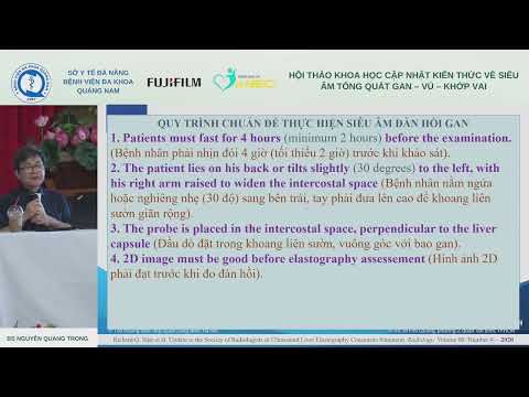 [S] Quy trình chuẩn thực hiện siêu âm đàn hồi gan (BS Nguyễn Quang Trọng)