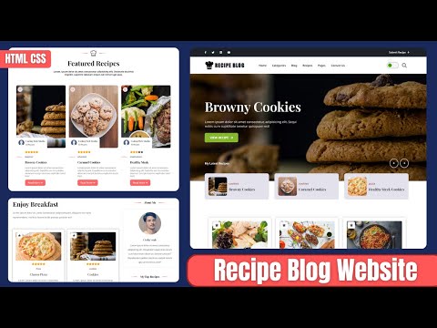 How to Create a Professional Recipe Blog Website Using: HTML, CSS & JavaScript